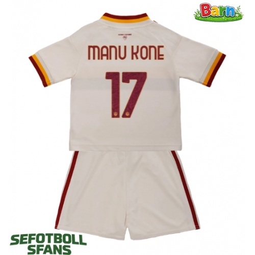 AS Roma Manu Kone #17 Bortaställ Barn 2026-27 Kortärmad (+ Korta byxor)